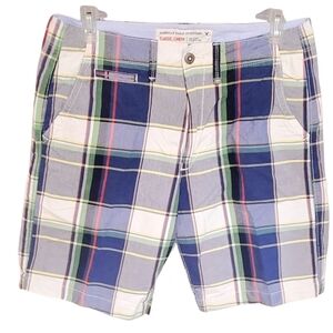 American Eagle Outfitters Blue and Green Flat Front Shorts